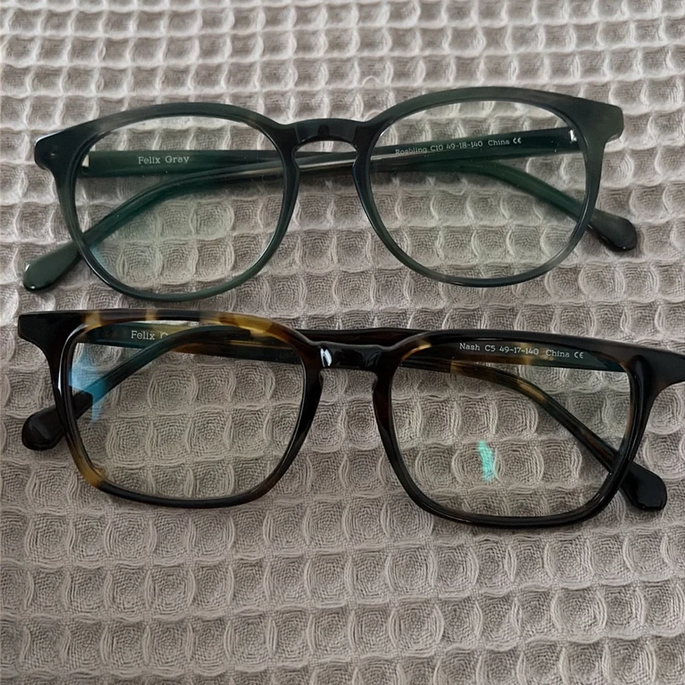 Set of two Felix Gray Bluelight glasses with slight magnification